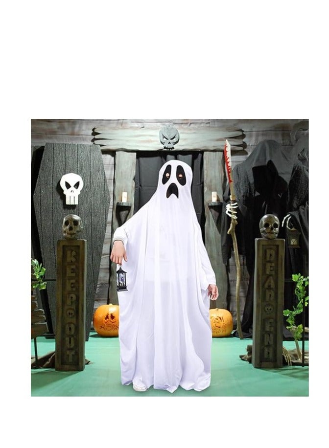 Golden Kids Ghost White Hooded Cape Fancy Dress Costume(94cm) - Image 4