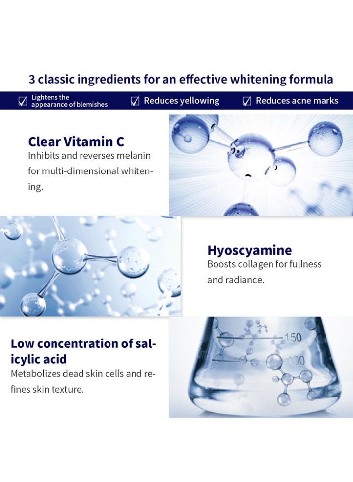 YOUBUY Whitening Essence-Clearly Corrective  Dark Spot Solution for Dark Spots, Blackheads & Clogged Pores, Brightening Facial Serum, Reduces Hyperpigmentation & Post-acne Marks, with Vitamin C & Salicylic Acid, All Skin Types, Paraben-free, Mineral Oil-free 30ml - Image 4