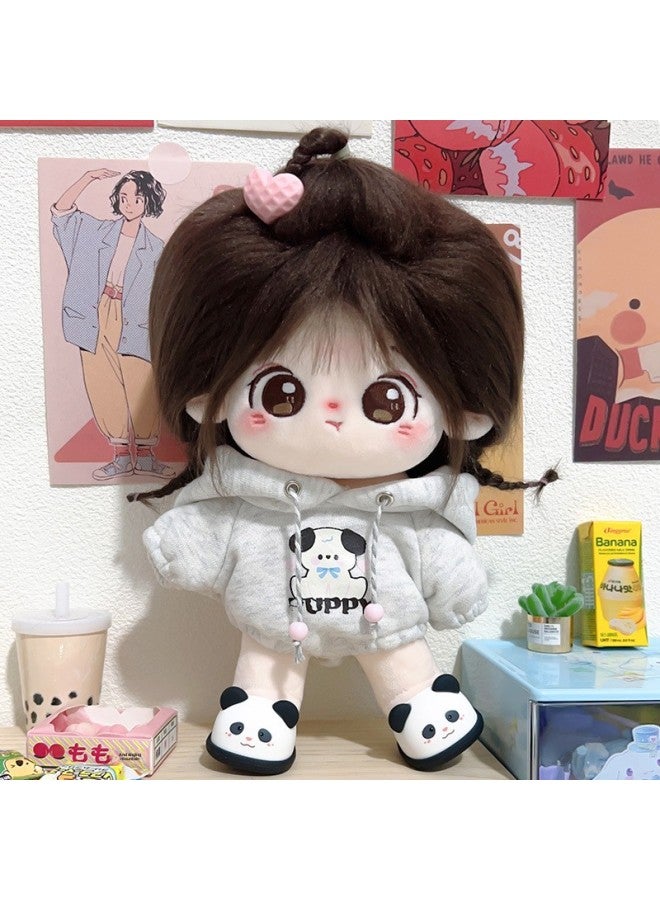 Official Genuine Annual Cotton Doll 20cm Doll Clothes With Skeleton Nude Doll Can Be Changed Plush Doll In Stock-Specifications:20cm (skeleton Has Been Taken Care Of)-Color: Annual Naked Baby + Puppy Sweater + Panda Shoes + Glasses + Gifts - Image 2