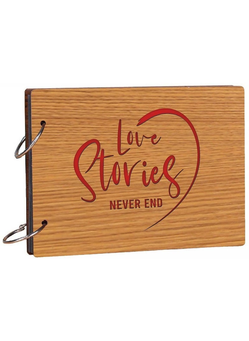 Generic SHIVNAMI ENTERPRISES Natural Wood Elegance Handcrafted Wooden Photo Album for Treasured Memories 463  - Image 1