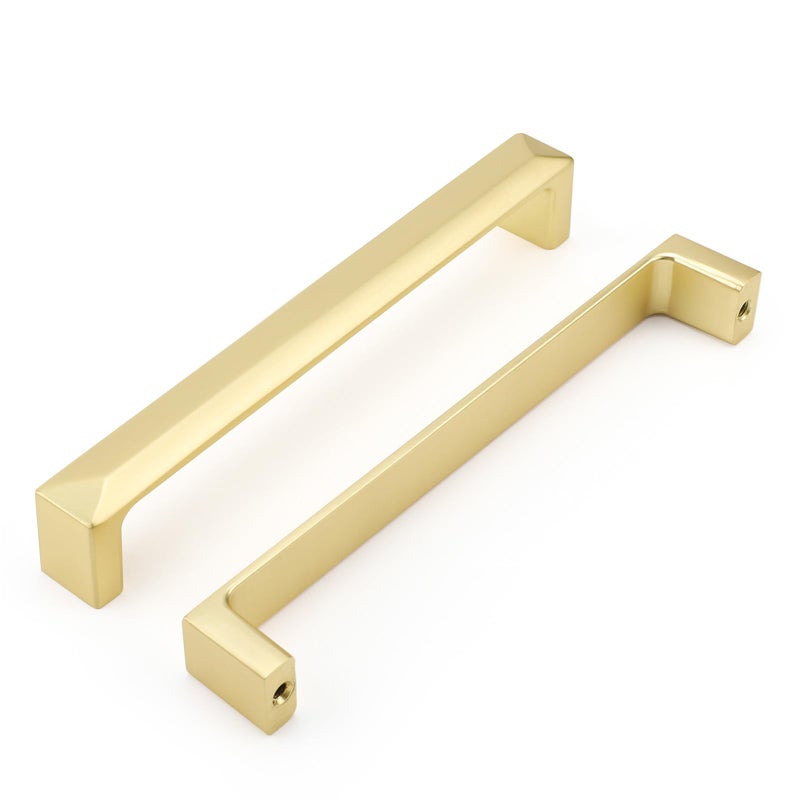 Haidms 25 Pack Gold Cabinet Handles 5116 Inch128mm Hole Center Soild Zinc Alloy Brushed Gold Cabinet Pulls Kitchen Drawer Pulls Cupboard Hardware for Kitchen