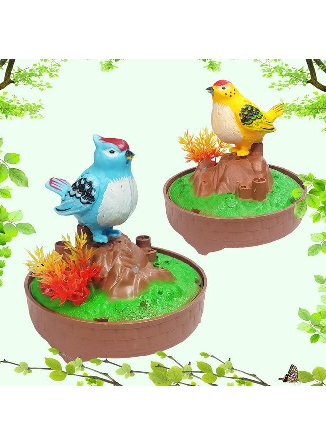 vGRASSP VGRASSP Sound Activated Chirping Bird in Hanging Cage - Beautiful Pinjra Bird Toy for Kids with LED Light- Clap to See The Moving Beak and Flapping Wings - Color and Design As Per Stock (Design 1) - Image 4