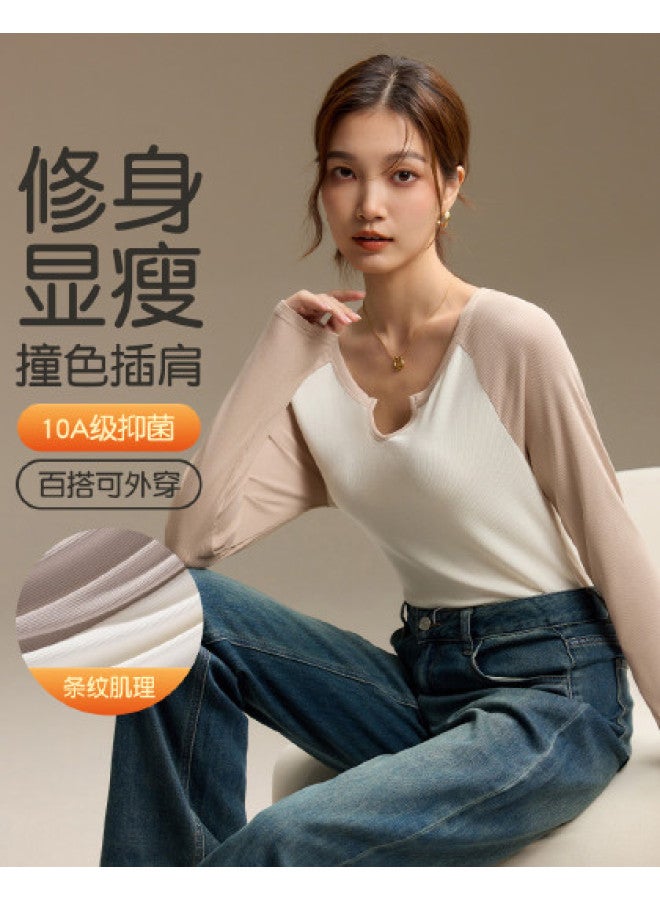 MIIOW Autumn Women'S Long-Sleeve Base T-Shirt, Wearable As Outerwear Women'S Undershirt - Image 1