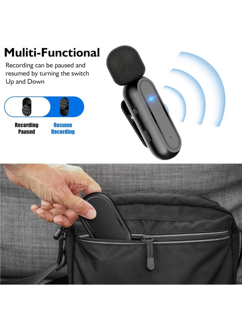 Mlbose Wireless Lavalier Microphone for iPhone 15 | iPhone 16 | Android phones | Laptop and other USB C Devices | Plug and Play Mini Mic with Charging Bin Earbud for YouTube TikTok Live Streaming Gaming (2 Type C Mics) - Image 5