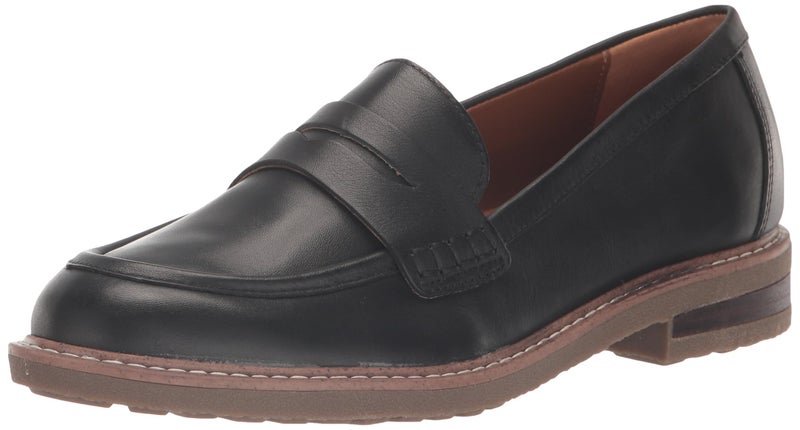 EarthÂ® Women's JAVAS Slip-on Penny Loafer, Black 002, 7.5 M