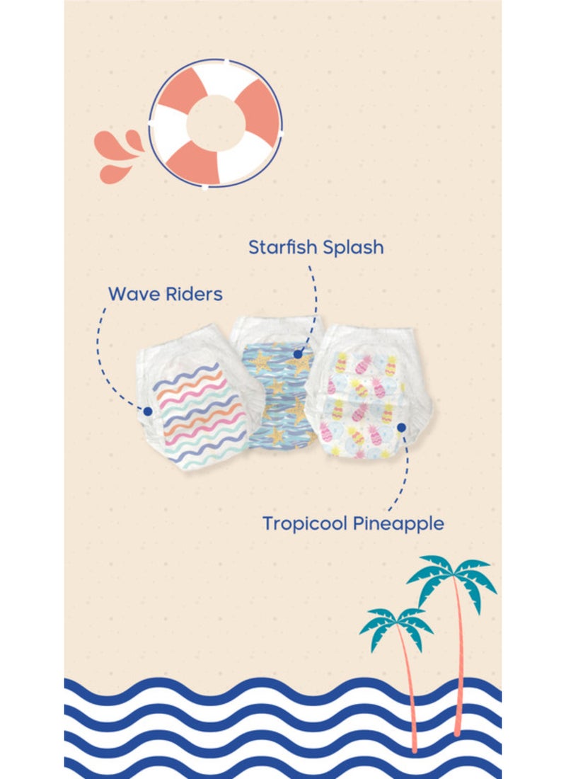 Kim & Kimmy Swim Pants Diaper Size Medium Wave Riders 15 Diapers - Image 4