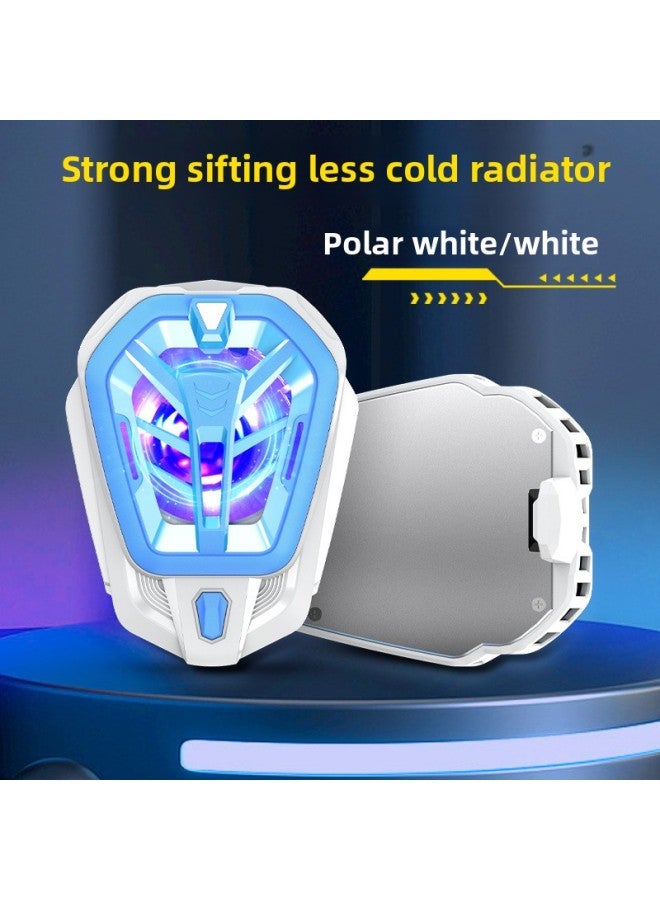 Phone Cooler Semi-conductor Refrigeration Magnetic Suction Flat Panel Cooling Back Clip Digital Display Temperature Control-Product Color:K10 Polar White  - Image 1