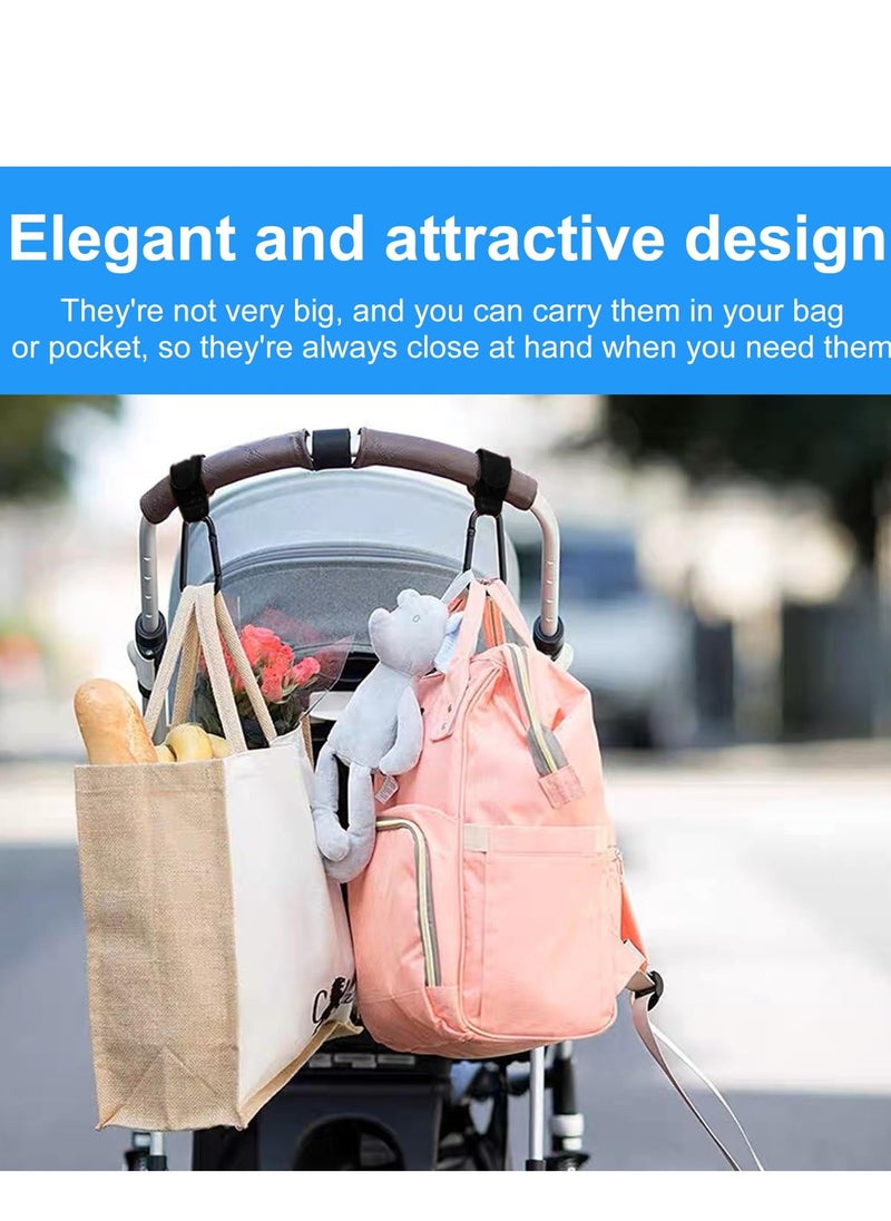Daytoyz - 2 Baby Stroller Hooks, Stroller Hooks, Non-Slip Accessories, Baby Stroller Hooks, Baby Stroller Hooks, for Attaching to Stroller, Universal Fit - Image 1