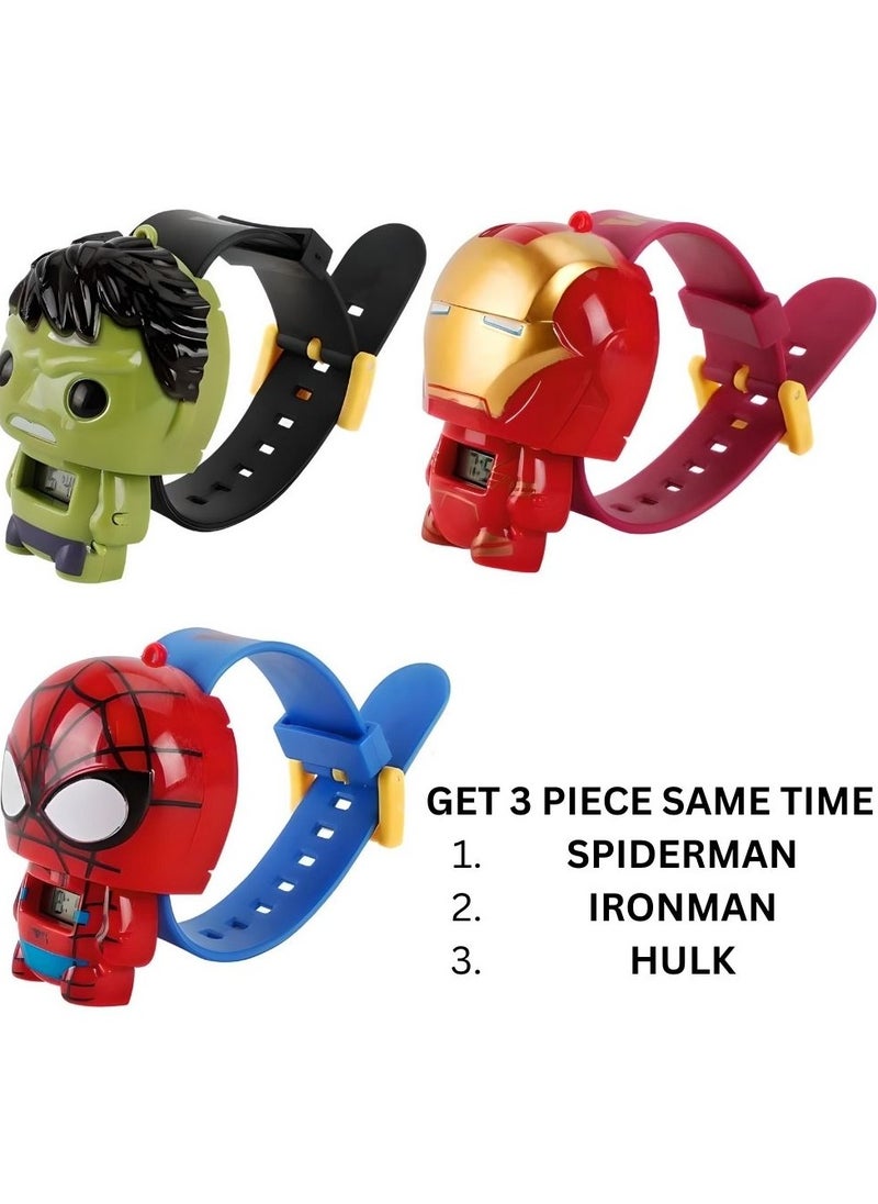 SARAOONT Spiderman Ironman Hulk Watch for kids  - Image 3