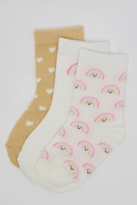R&B 3 Pack Printed Crew Socks