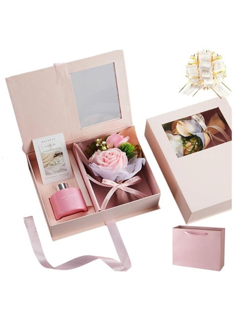 Luxurious Scented Home Gift Set  Exquisite Fragrance & Beautiful Mini Flower Bouquet for Ultimate Relaxation & Elegant Home Styling