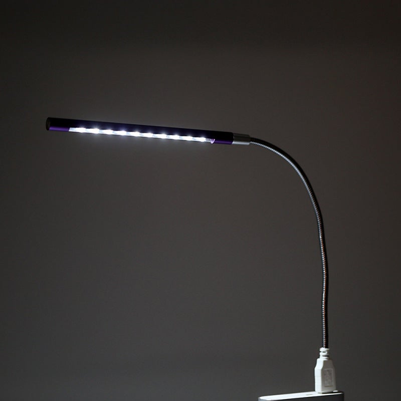 مصباح USB: مصباح مرن محمول فضي رفيع للغاية قابل للانحناء بزاوية 360 درجة بمصابيح LED 10 - يُقسم في منفذ USB للحصول على أكبر قدر من الإضاءة للاستخدام في السفر والحواسيب - Image 2
