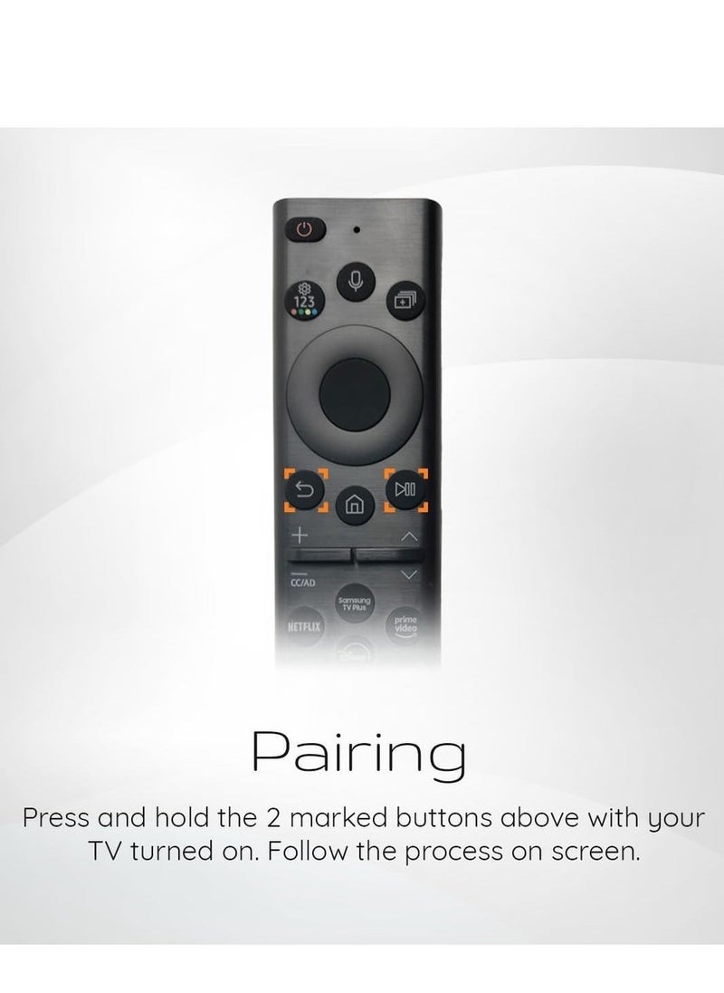 Original OEM BN59-01385A Solar Voice Remote Control (2021) for Samsung Smart TVs – Compatible with Neo QLED, The Frame, and Crystal UHD Series