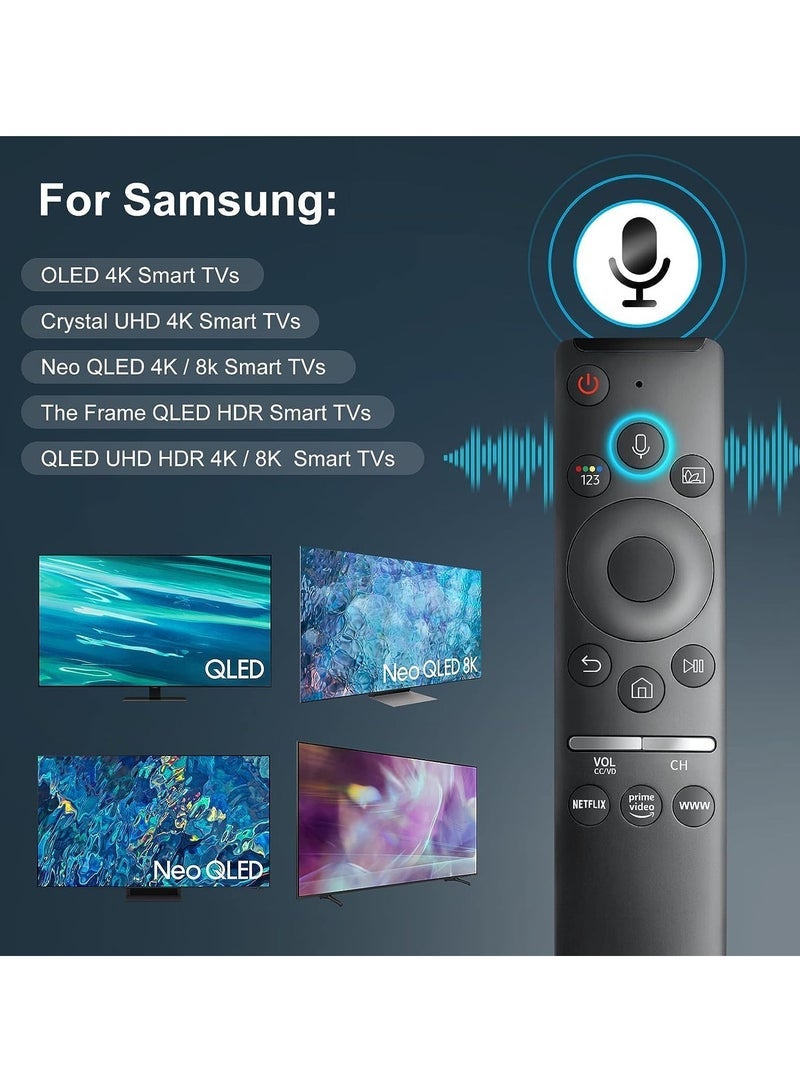 ELTRAZONE Voice Remote Control Replacement – Compatible with Samsung Smart TV QLED, UHD, Frame, Curved, Solar, 4K & 8K Models – Q60, Q70, Q80, Q90, 9 Series, TU8000, AU8000 - Image 2