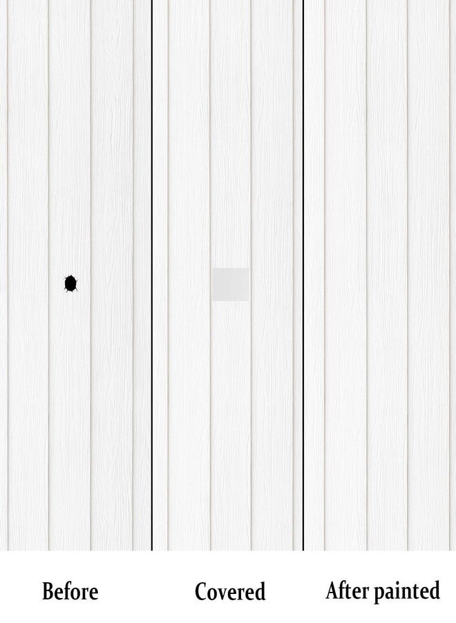 MetFun 20 Pieces Vinyl Siding Repair Patch Kit, White Self-Adhesive Patch PVC Patch Repair Tape for Any Cracks, Holes, or Blemishes on Vinyl Siding, Fence, Mobile Home Skirting Panels - Image 5