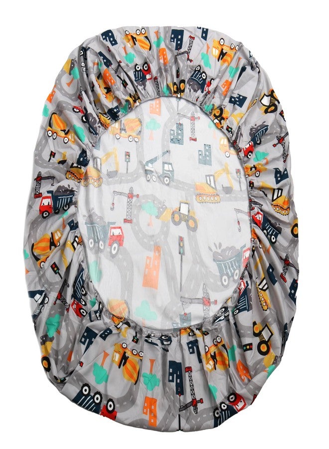 MK Home MK Collection Sheet Set Kids Teens Excavator Trucks Yellow Navy Blue Grey Red White Luxury Sheet Set New (Twin) - Image 5