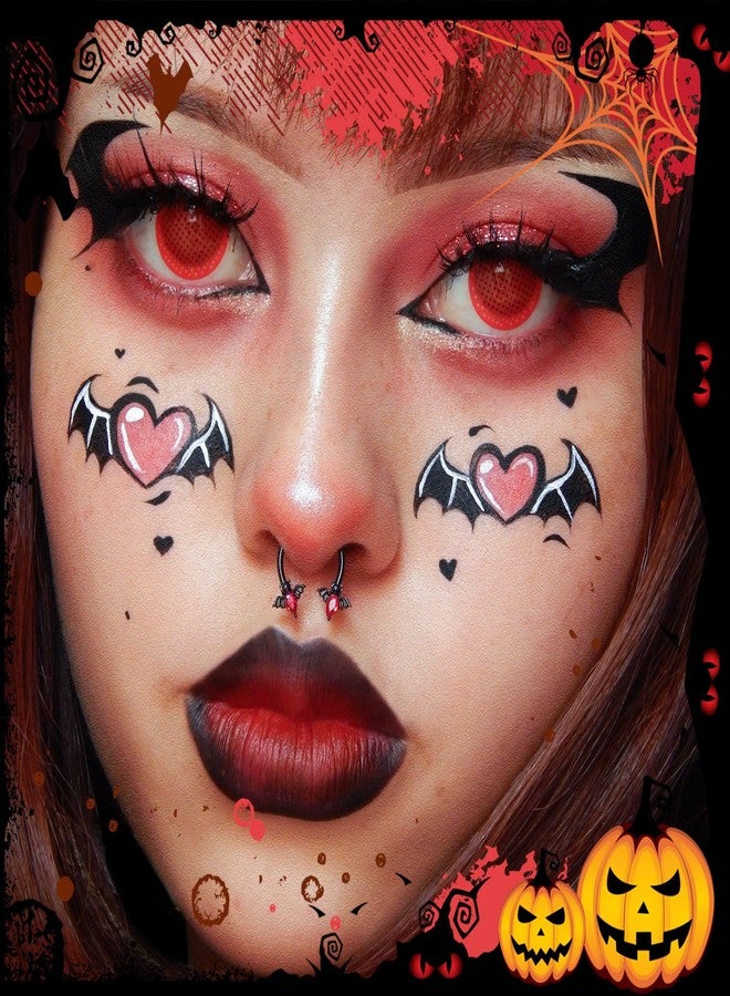 Melighting Septum Rings 16G Black Bat Septum Jewelry Halloween Daith Earrings Clear Red CZ Surgical Steel 316L Tragus Piercing Jewelry Helix Earrings for Women Men - Image 2