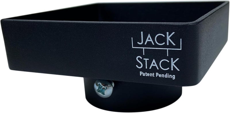 JACK STACK Bottle Jack to Post Adaptor - Center 4x4 Post with 1/4" Steel for Post Protection, Black - Image 2