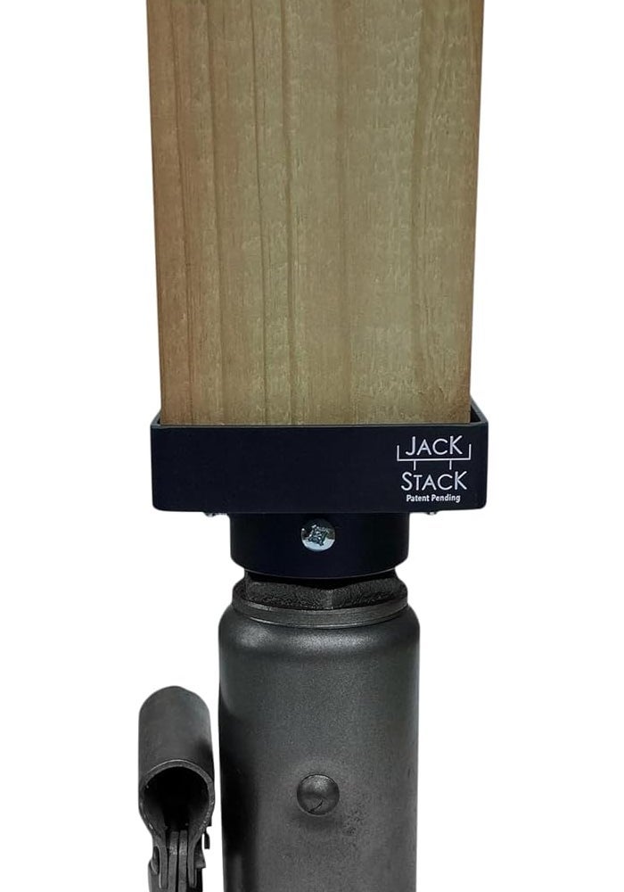 JACK STACK Bottle Jack to Post Adaptor - Center 4x4 Post with 1/4" Steel for Post Protection, Black - Image 4