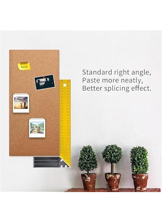 HOOKOR 8 pack Cork Bulletin Board,Thick Cork Board Tiles Frameless Cork Tiles, Self-Adhesive Corkboards Wall Decor Bonus Pushpins for Office, School and Home  - Image 2