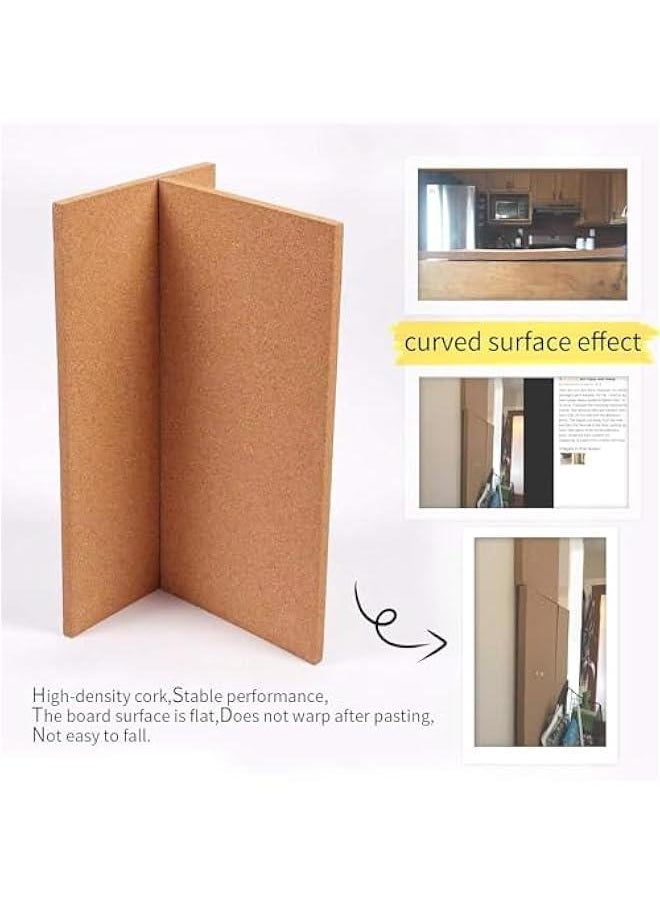 HOOKOR 8 pack Cork Bulletin Board,Thick Cork Board Tiles Frameless Cork Tiles, Self-Adhesive Corkboards Wall Decor Bonus Pushpins for Office, School and Home  - Image 4