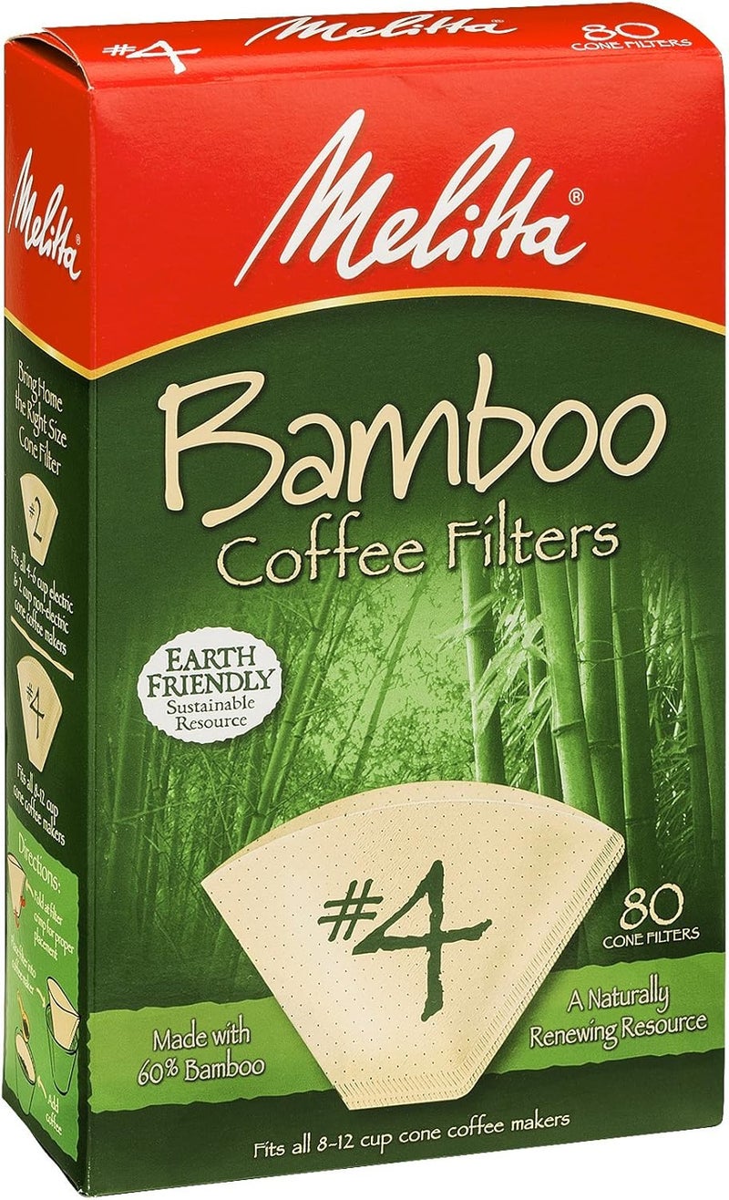 Melitta 63118 4 Bamboo Filters 80 Count - Image 1