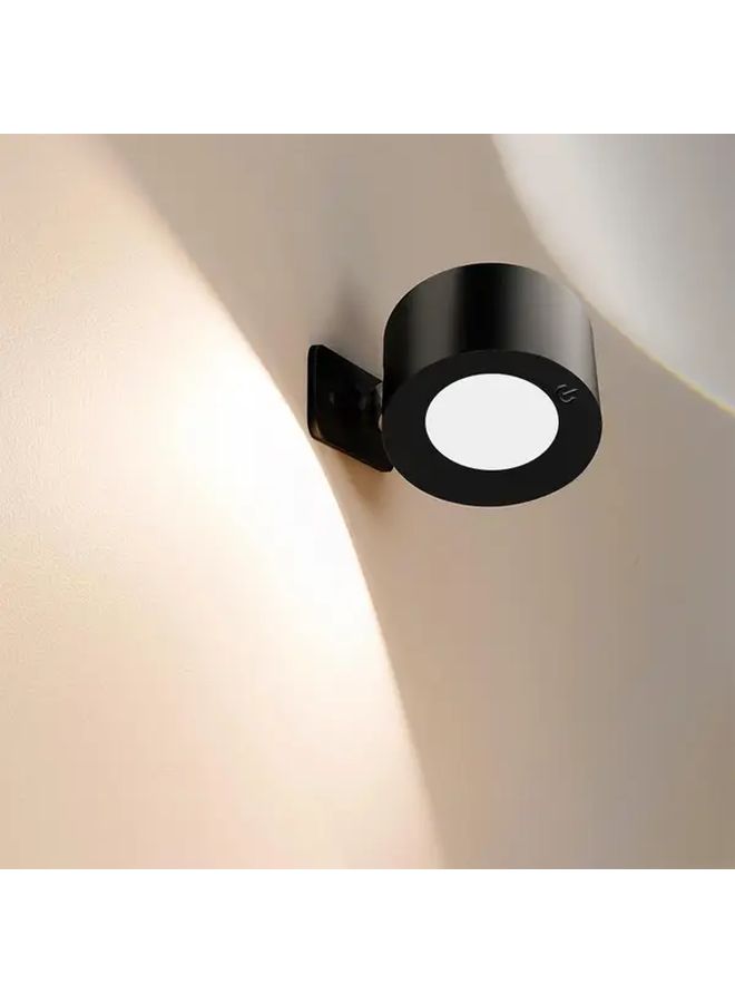 Black Double Sided LED Wall Lamp 360 Rotation Touch Remote Home Light - Image 2