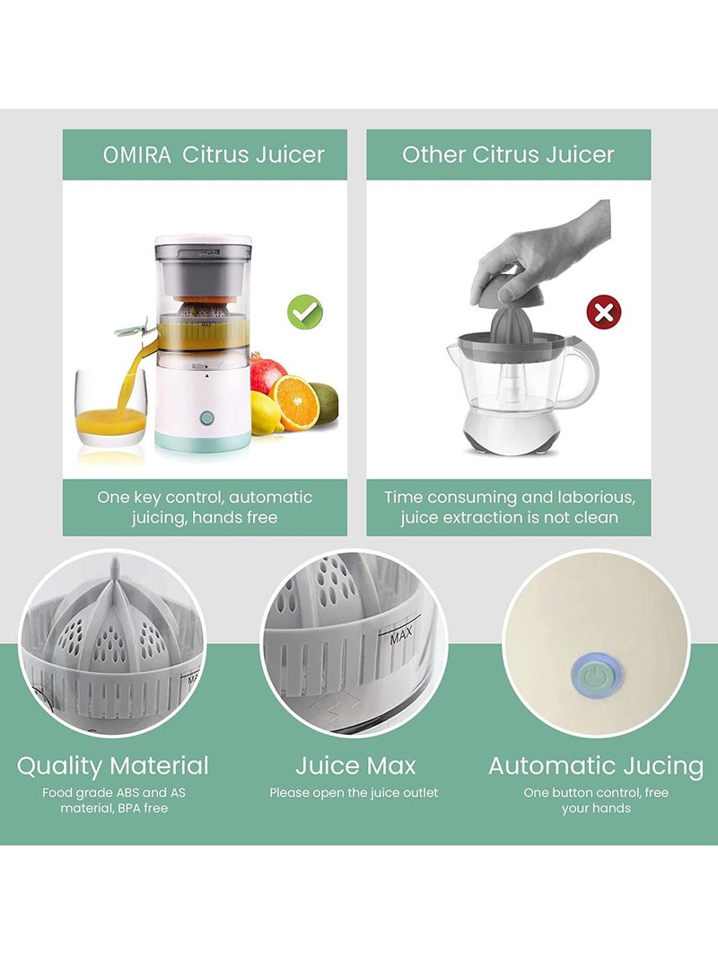 Portable Electric Citrus Juicer, Automatic Household Electric Juicer, Portable Rechargeable Juicer, Orange Juice Squeezer, Rechargeable Juicer Machine with USB, for Orange, Lemon, Grapefruit  - Image 3