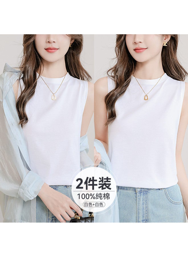 MIIOW Women'S Camisole Solid Color Versatile Sleeveless Top For Layering Or Outerwear - Image 2