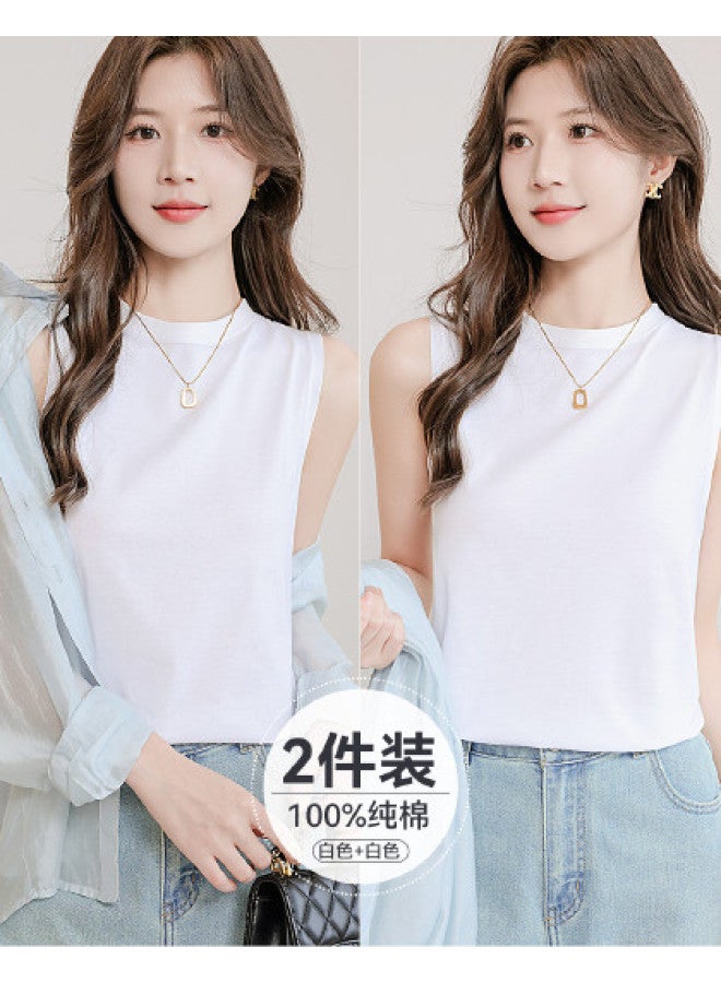 MIIOW Women'S Camisole Solid Color Versatile Sleeveless Top For Layering Or Outerwear - Image 1