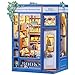 Fsolis Book Nook Kit DIY Miniature Dollhouse Kit 3D Puzzles for Adult Tiny House Mini Booknook Craft Bookshelf Decor 186 Wooden Pieces Gifts for Women Teenagers Book Lovers Literature Bookstore - Image 2