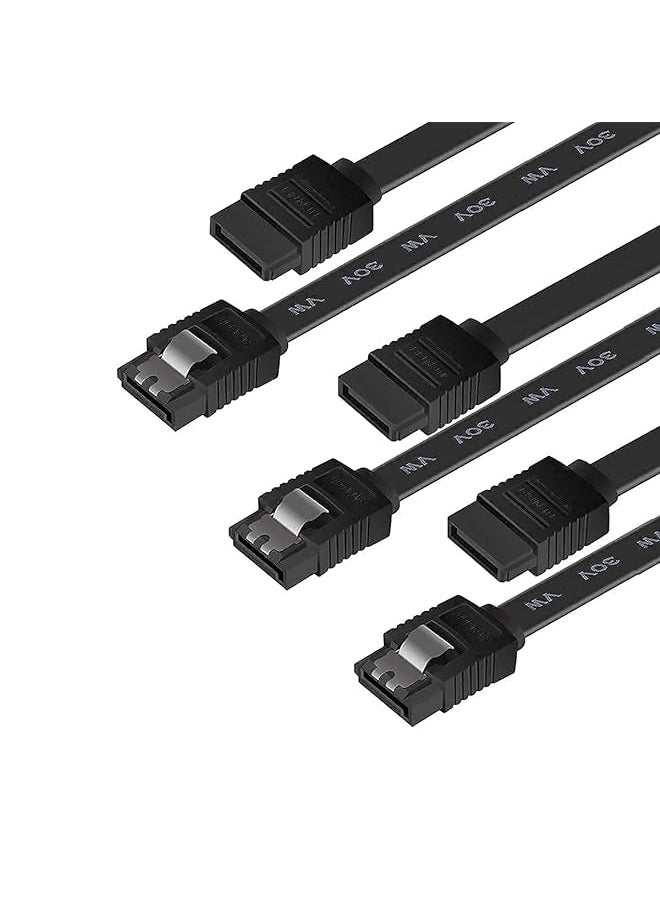 Benfei Sata Cable Iii 3 Pack Sata Cable Iii 6Gbps Straight Hdd Sdd Data Cable With Locking Latch 18 Inch Compatible For Sata Hdd Ssd Cd Driver Cd Writer Black  - Image 1