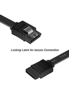 Benfei Sata Cable Iii 3 Pack Sata Cable Iii 6Gbps Straight Hdd Sdd Data Cable With Locking Latch 18 Inch Compatible For Sata Hdd Ssd Cd Driver Cd Writer Black  - Image 3