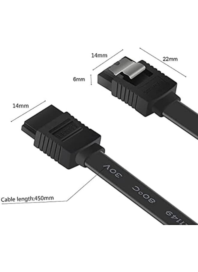 Benfei Sata Cable Iii 3 Pack Sata Cable Iii 6Gbps Straight Hdd Sdd Data Cable With Locking Latch 18 Inch Compatible For Sata Hdd Ssd Cd Driver Cd Writer Black  - Image 4
