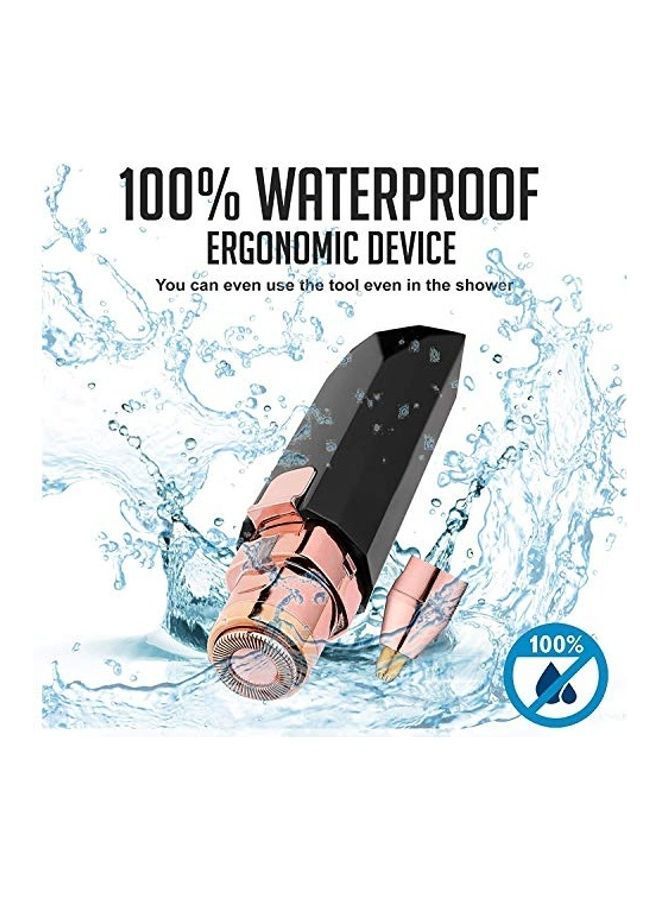 NIBEMINENT 2-In-1 Eyebrow Trimmer And Facial Hair Removal Black/Gold - Image 4