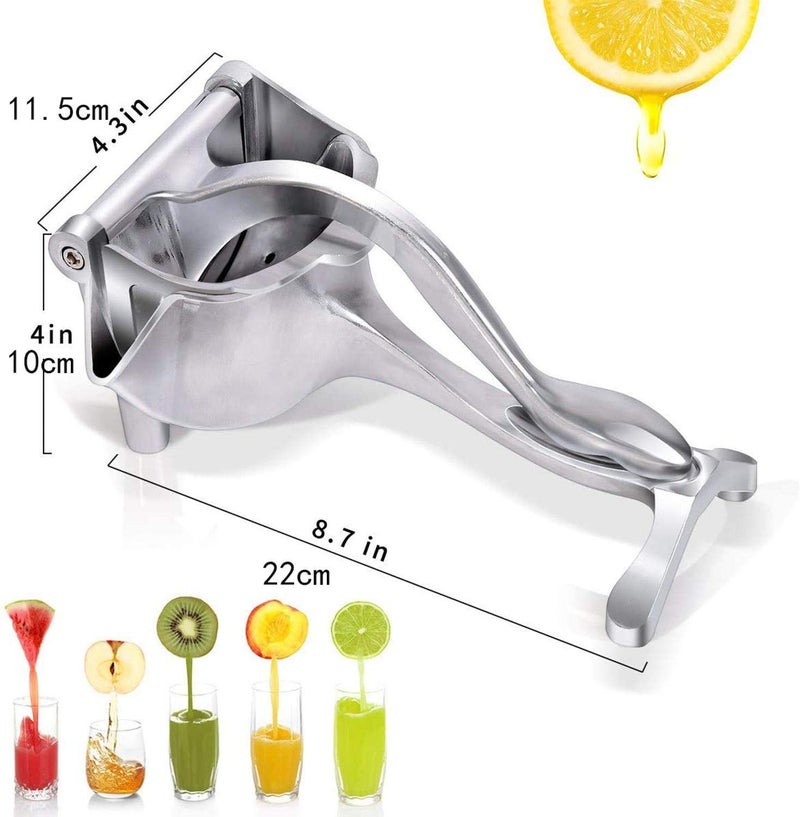 Nubilous Hand Juicer for Fruits and Vegetables with Aluminium Fruit Hand Squeezer Heavy,Press Fruit Manual Juicer, Fruit juicer Manual juicer Instant juicer Sharp Finish (Aluminium) - Image 3