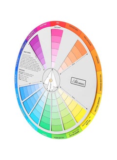 silvercnc Color Mixing Guide Wheel 1Pack Watercolor Colour Guide Wheel Children Color Learning Card ment Colour Palette Wheel Art Class Teaching Tool for Makeup Blending Painting  - Image 5