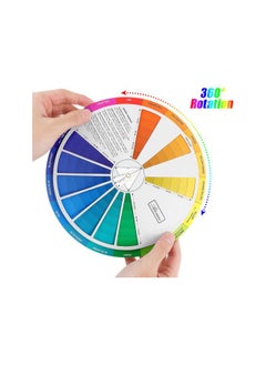 silvercnc Color Mixing Guide Wheel 1Pack Watercolor Colour Guide Wheel Children Color Learning Card ment Colour Palette Wheel Art Class Teaching Tool for Makeup Blending Painting  - Image 4