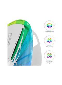 silvercnc Color Mixing Guide Wheel 1Pack Watercolor Colour Guide Wheel Children Color Learning Card ment Colour Palette Wheel Art Class Teaching Tool for Makeup Blending Painting  - Image 3