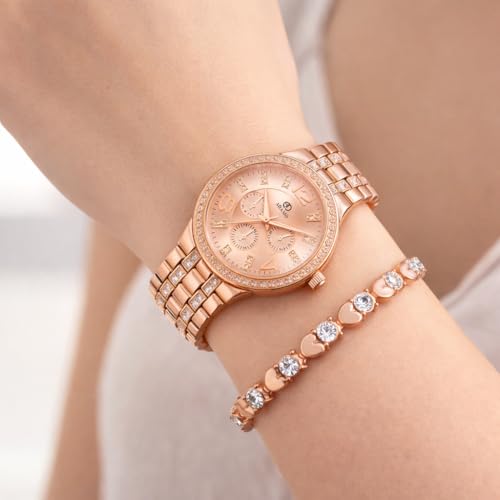 Adamo Designer Rose Gold Dial Women's & Girl's Watch & Bracelet 839KKM21-700KKM21 - Image 4