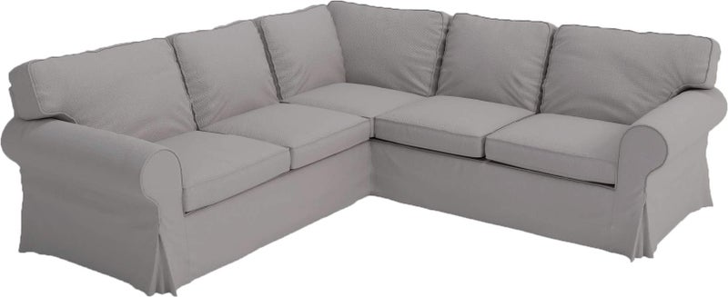 Custom Slipcover Replacement Cover Only Cotton Ektorp 2 2 Sofa Replacement Cover Compatible with IKEA Ektorp Corner Or Sectional Sofa Slipcover Lighter Dense Gray 