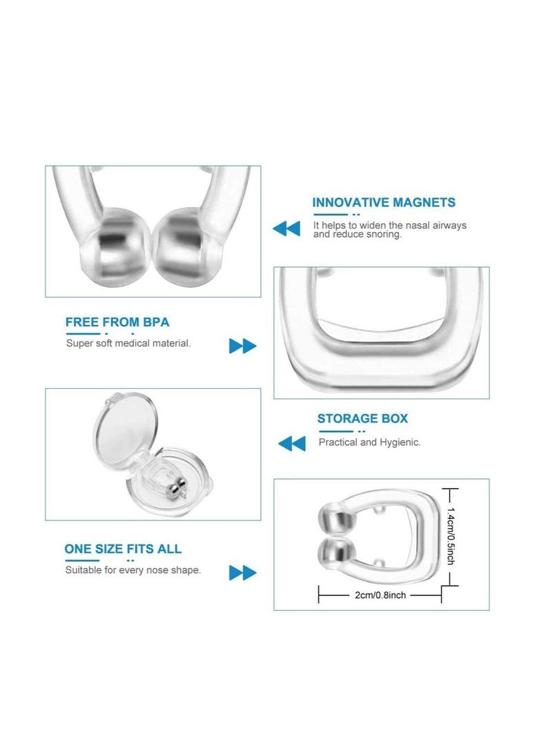 AS SEEN ON TV Nasal Dilators Reduction Anti Snoring Nose Clip With Magnet Snore Plugs  2pc - Image 2