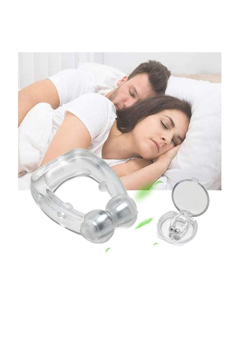 AS SEEN ON TV Nasal Dilators Reduction Anti Snoring Nose Clip With Magnet Snore Plugs  2pc - Image 1