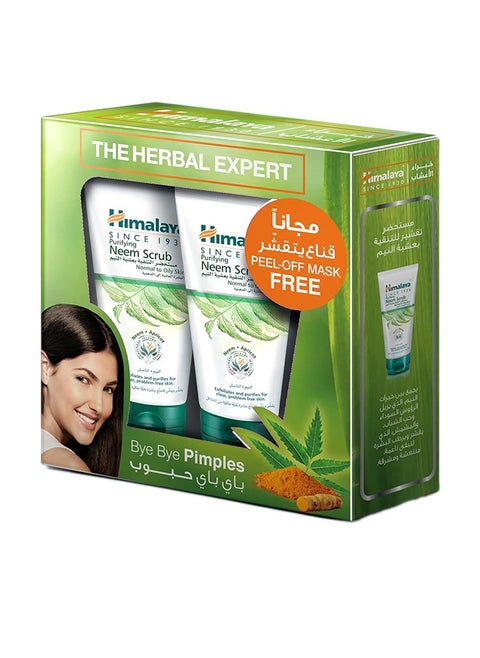 Purifying Neem Daily Scrub Gives You Clear And Problem Free Skin 2 Pieces Green 300ml