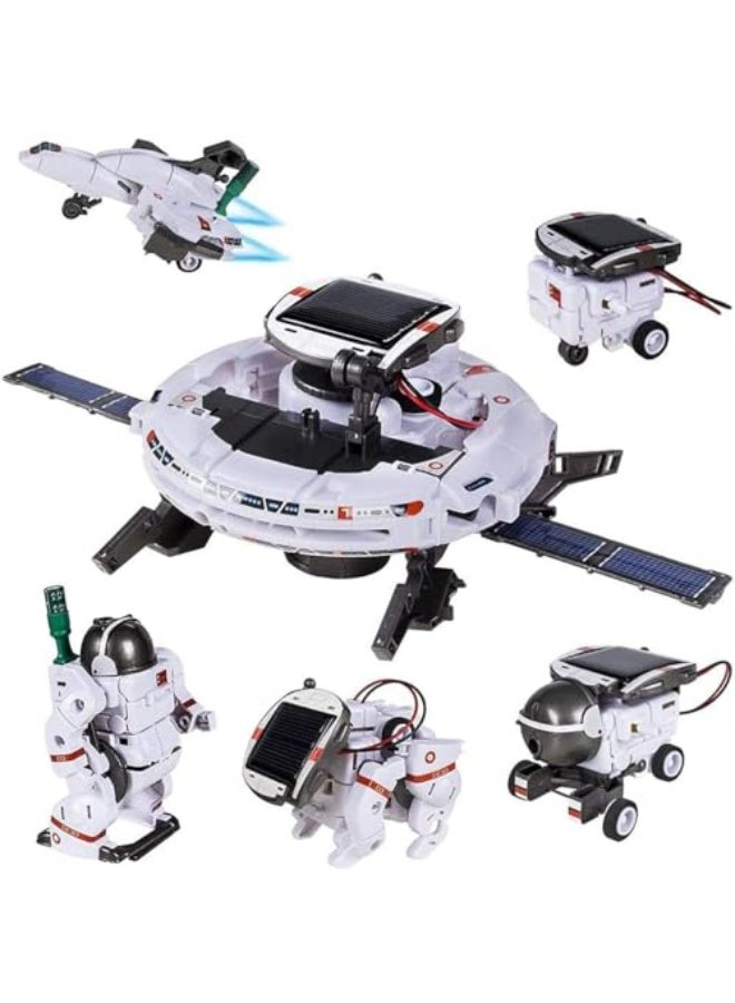 6 in 1 Robot Game Sets by Ella Joy, Solar and Battery Powered Learning Science Building Games, Educational Science Game Sets, DIY Space Robot Games for Boys and Girls 8-16 Years - Image 1