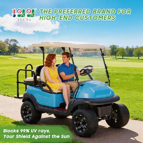 10L0L Golf Cart Windshield for Club Car Precedent 2004Up Tempo 2017Up Onward ClearTinted Fold Down Club Car Windshield AntiUV Impact Resistant HD View 375W X 336H - Image 3