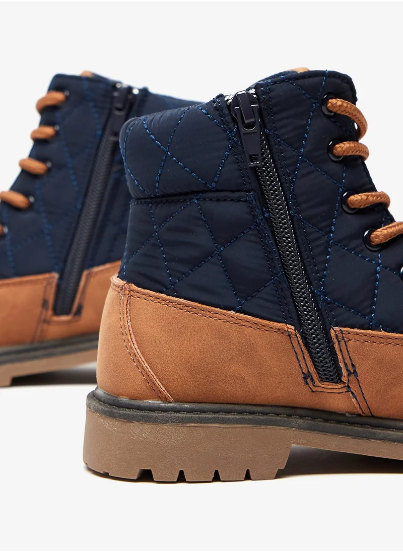 لي كوبر Boys' High Cut Boots with Zip Closure