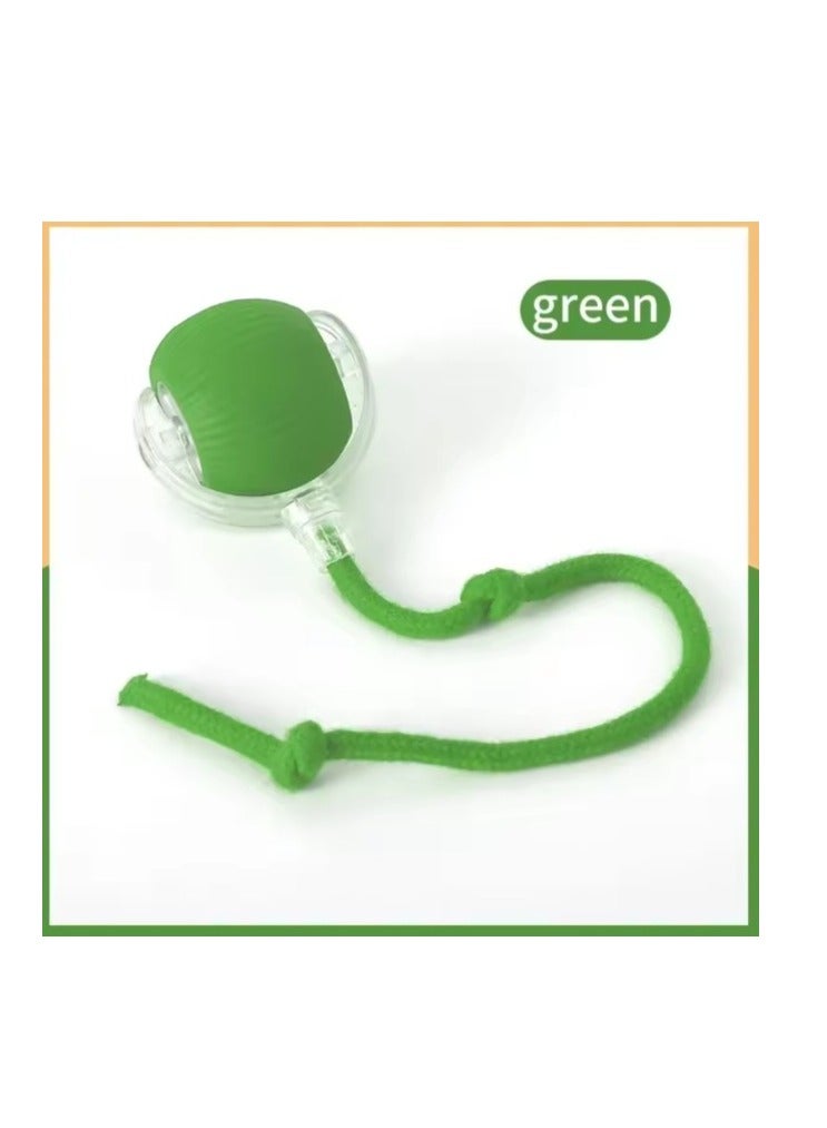 لعبة كرة تفاعلية للقطط والكلاب، كرة ألغاز ذكية داخلية متحركة أوتوماتيكية لتخفيف الملل مع شحن USB، لعبة ممتعة باللون الاخضر - Image 4