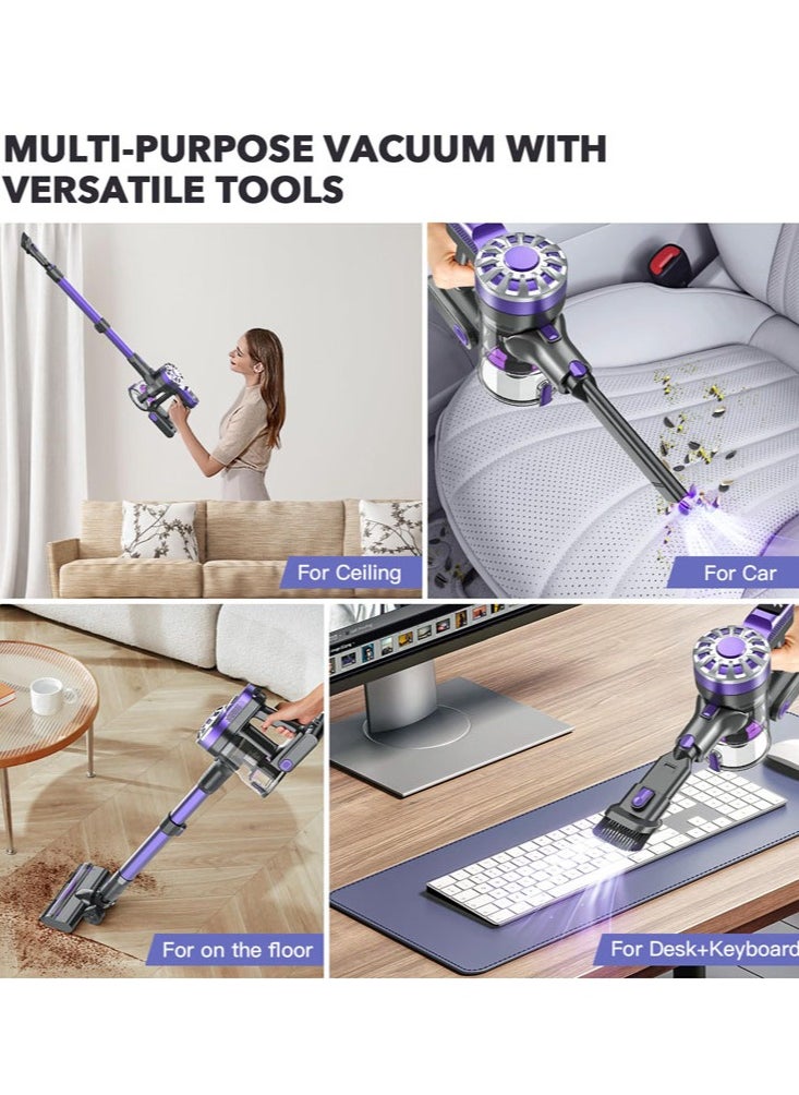 Joshberg Cordless Vacuum Cleaner,Vacuum Cleaners for Home with Super Suction,Stick Vacuum Cleaner Rechargeable Up to 35 Mins Runtime,Lightweight Hardwood Floor Vacuum for Pet Hair,Carpet  - Image 5