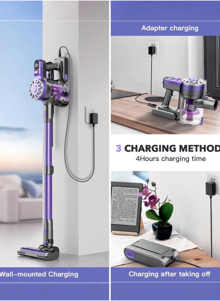 Joshberg Cordless Vacuum Cleaner,Vacuum Cleaners for Home with Super Suction,Stick Vacuum Cleaner Rechargeable Up to 35 Mins Runtime,Lightweight Hardwood Floor Vacuum for Pet Hair,Carpet  - Image 4